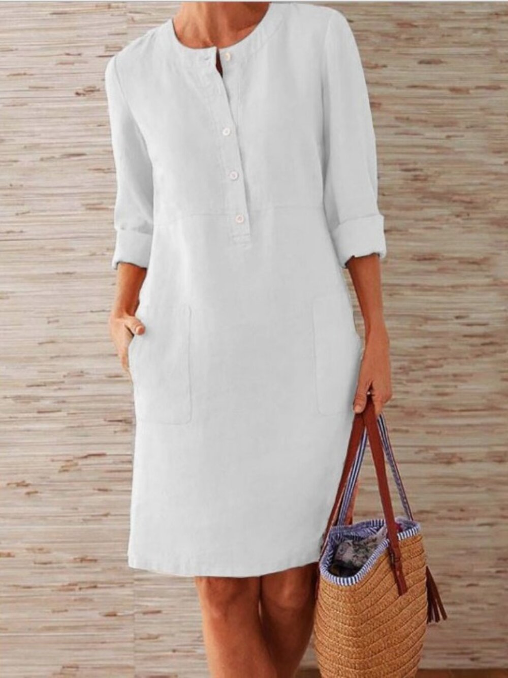 Women's Long Sleeve Midi Dress